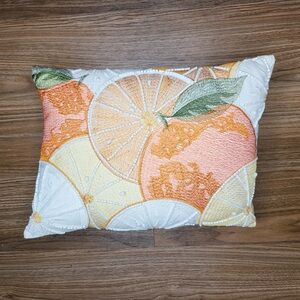 Pier 1 Citrus Embroidered Accent Pillow